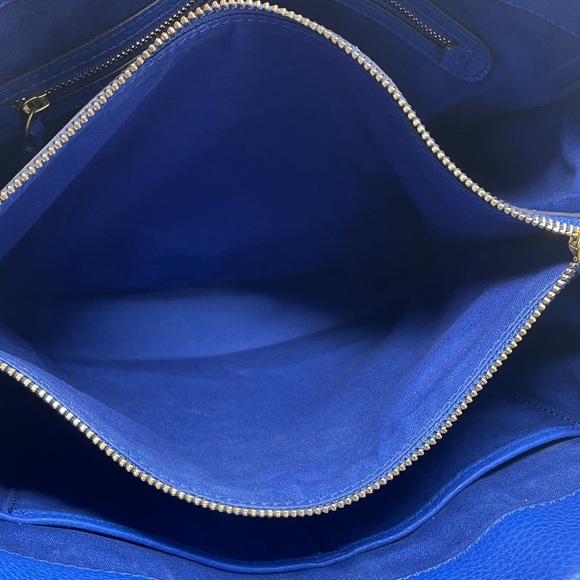Tory Burch Gemini Link Leather Tote Dahlia Blue🖤 - Picture 13 of 15